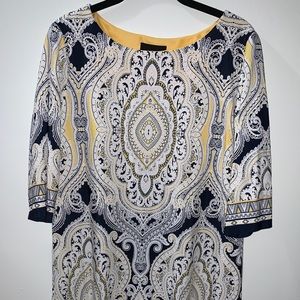 Navy & Yellow Dress